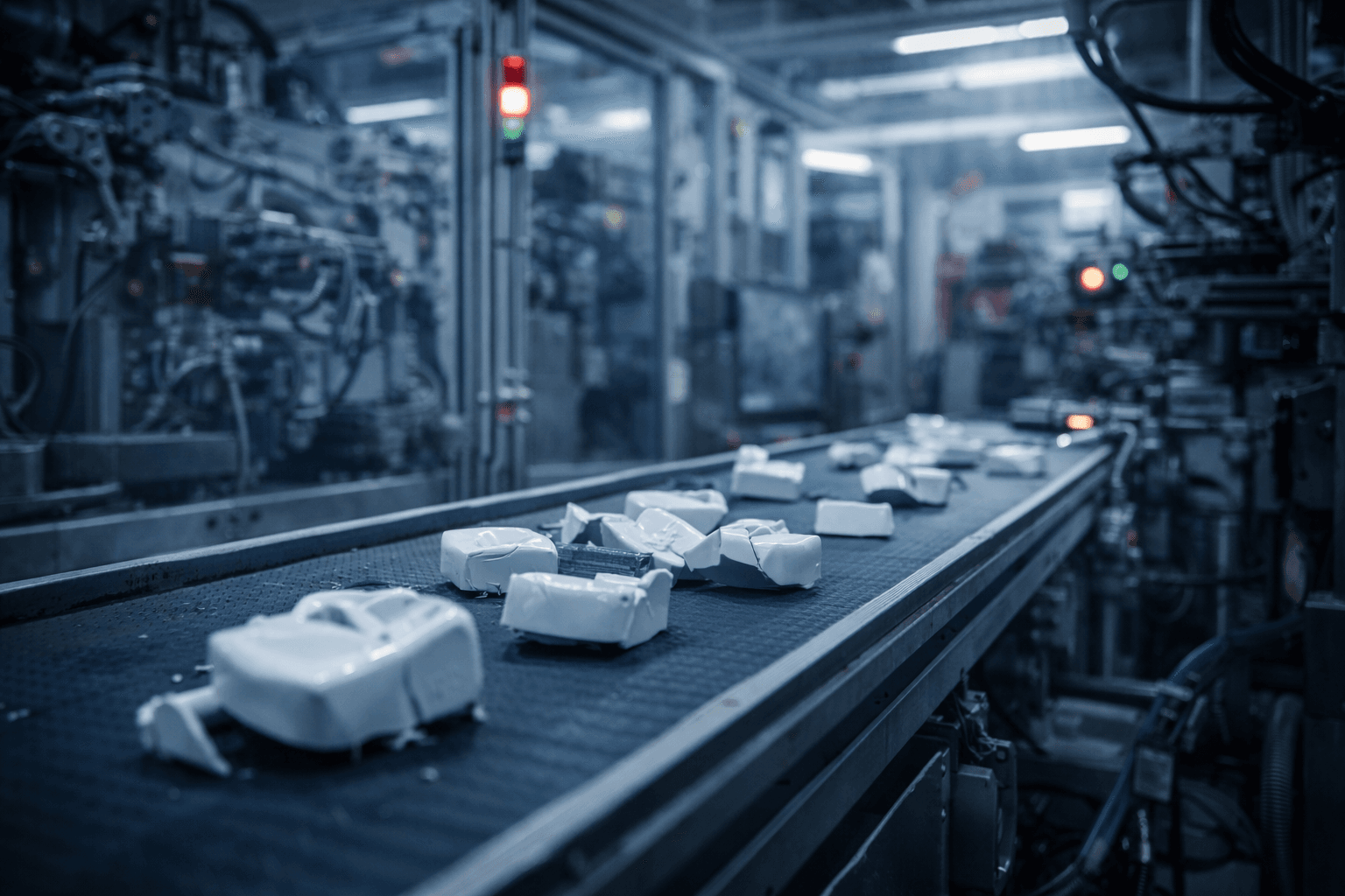 Línea de producción detenida